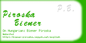 piroska biener business card